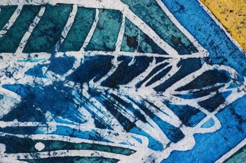 Abstraction, hot batik, background texture, handmade on silk Stock Illustration