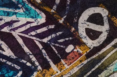 Abstraction, hot batik, background texture, handmade on silk Stock Illustration