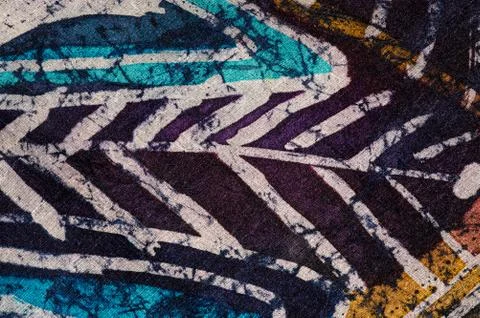 Abstraction, hot batik, background texture, handmade on silk Stock Illustration
