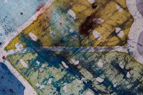 Abstraction, hot batik, background texture, handmade on silk Stock Illustration