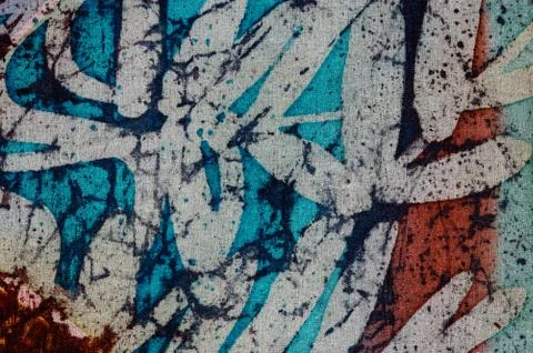 Abstraction, hot batik, background texture, handmade on silk Stock Illustration