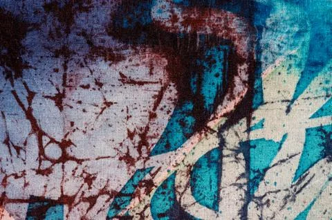 Abstraction, hot batik, background texture, handmade on silk Stock Illustration