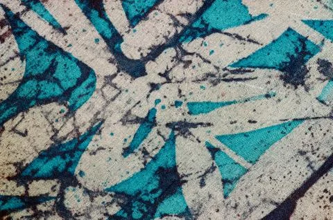 Abstraction, hot batik, background texture, handmade on silk Stock Illustration
