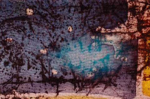 Abstraction, hot batik, background texture, handmade on silk Stock Illustration