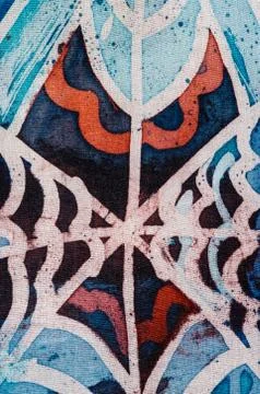 Abstraction, hot batik, background texture, handmade on silk Stock Illustration