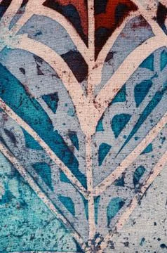 Abstraction, hot batik, background texture, handmade on silk Stock Illustration