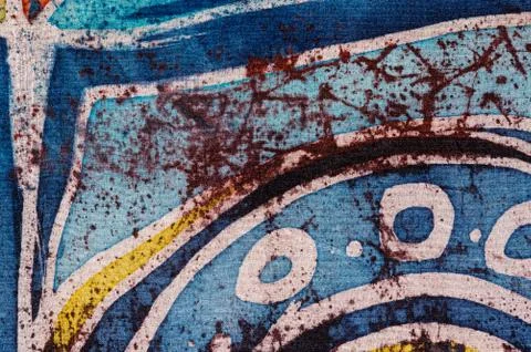 Abstraction, hot batik, background texture, handmade on silk, surrealism art Stock Illustration