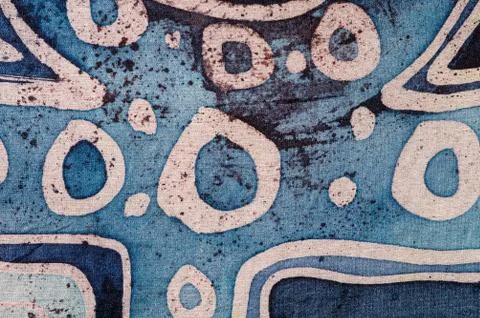 Abstraction, hot batik, background texture, handmade on silk, surrealism art Stock Illustration