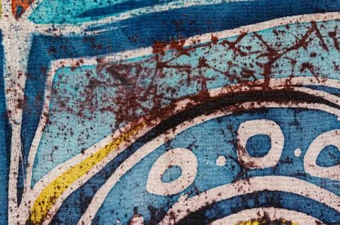 Abstraction, hot batik, background texture, handmade on silk, surrealism art Stock Illustration