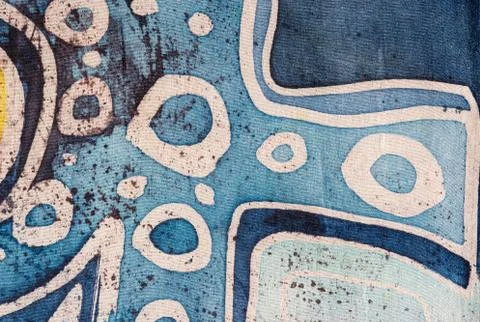Abstraction, hot batik, background texture, handmade on silk, surrealism art Stock Illustration