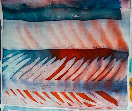 Abstraction, hot batik, background texture, handmade on silk Stock Illustration