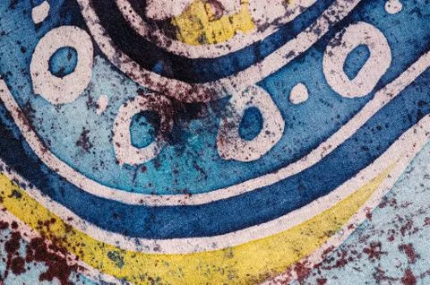 Abstraction, hot batik, background texture, handmade on silk, surrealism art Stock Illustration