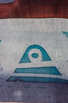 Abstraction, hot batik, background texture, handmade on silk Stock Illustration