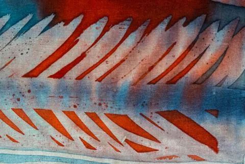 Abstraction, hot batik, background texture, handmade on silk Stock Illustration