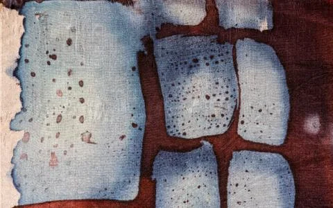 Abstraction, hot batik, background texture, handmade on silk Stock Illustration