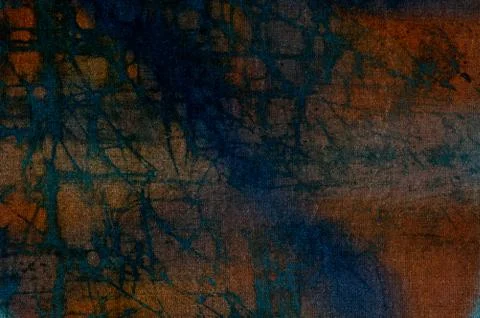 Abstraction, hot batik, background texture, handmade on silk Stock Illustration