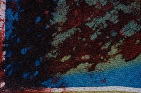 Abstraction, hot batik, background texture, handmade on silk Stock Illustration