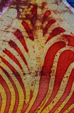 Abstraction, hot batik, background texture, handmade on silk Stock Illustration