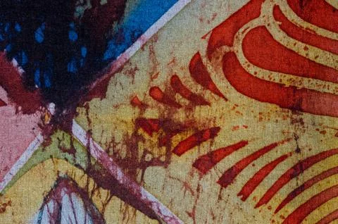 Abstraction, hot batik, background texture, handmade on silk Stock Illustration