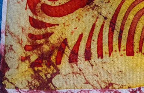 Abstraction, hot batik, background texture, handmade on silk Stock Illustration