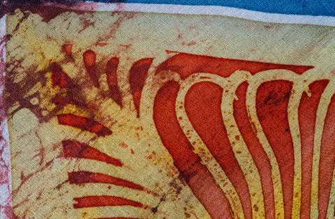 Abstraction, hot batik, background texture, handmade on silk Stock Illustration