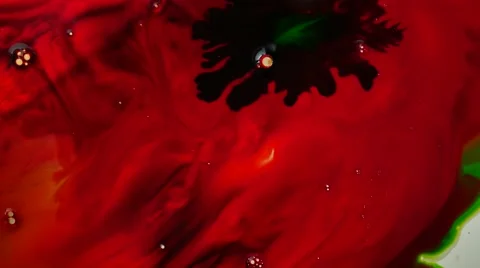 Abstraction in liquid, black ink in the clear water Stock-Footage 55857537