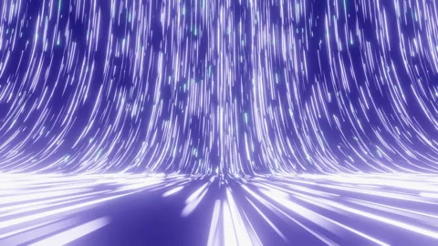 Abstraction of a luminous curved surface with a bunch of glowing lines which Stock Footage 245568932