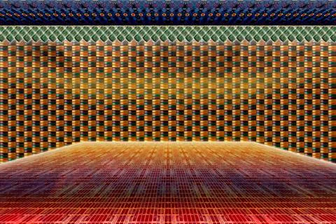 Abstraction made of shapes and patterns present Illustrazione stock