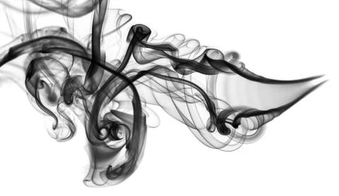 Abstraction: magic black smoke pattern Stock Photos