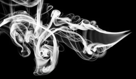 Abstraction: magic white smoke pattern Stock Photos