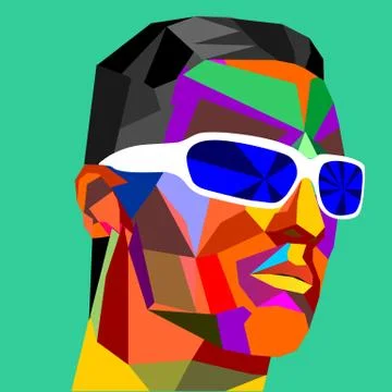 Abstraction of the man's face Illustrazione stock