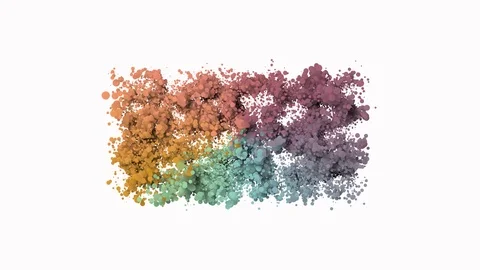 Abstraction many colourful bubbles circles in flat style on white backdrop. Stock Footage 124262374