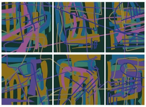 Abstraction for modern interiors Stock Illustration