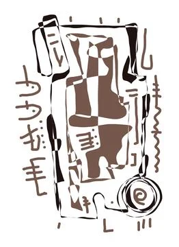 Abstraction for modern interiors Stock Illustration