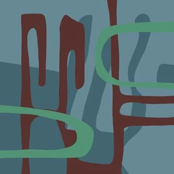 Abstraction for modern interiors Stock Illustration