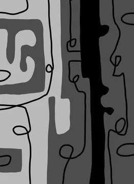 Abstraction for modern interiors Stock Illustration