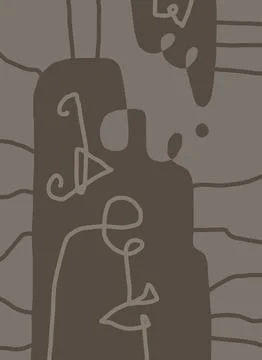 Abstraction for modern interiors Stock Illustration