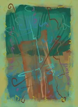 Abstraction for modern interiors Stock Illustration