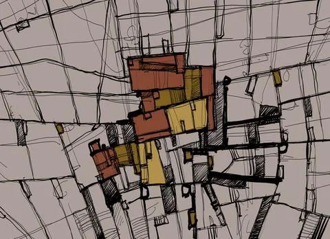 Abstraction for modern interiors Stock Illustration