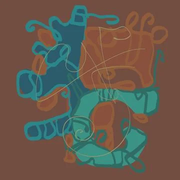 Abstraction for modern interiors Stock Illustration