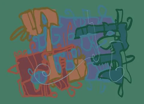 Abstraction for modern interiors Stock Illustration