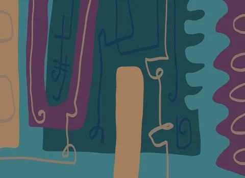 Abstraction for modern interiors Stock Illustration