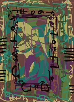 Abstraction for modern interiors Stock Illustration