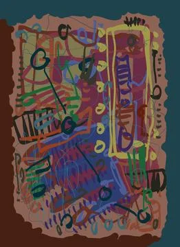 Abstraction for modern interiors Stock Illustration