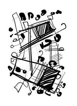 Abstraction for modern interiors Stock Illustration