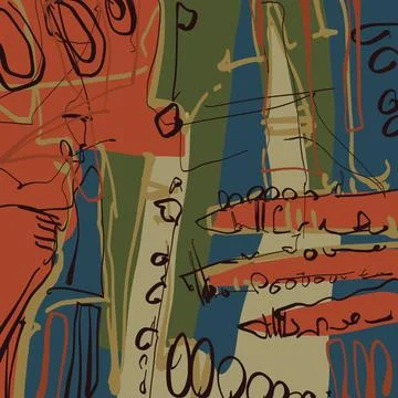 Abstraction for modern interiors Иллюстрация