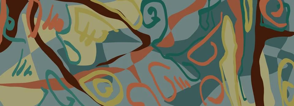 Abstraction for modern interiors Illustration