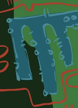 Abstraction for modern interiors Stock Illustration