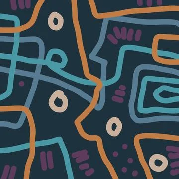 Abstraction for modern interiors Stock Illustration