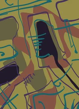 Abstraction for modern interiors Stock Illustration